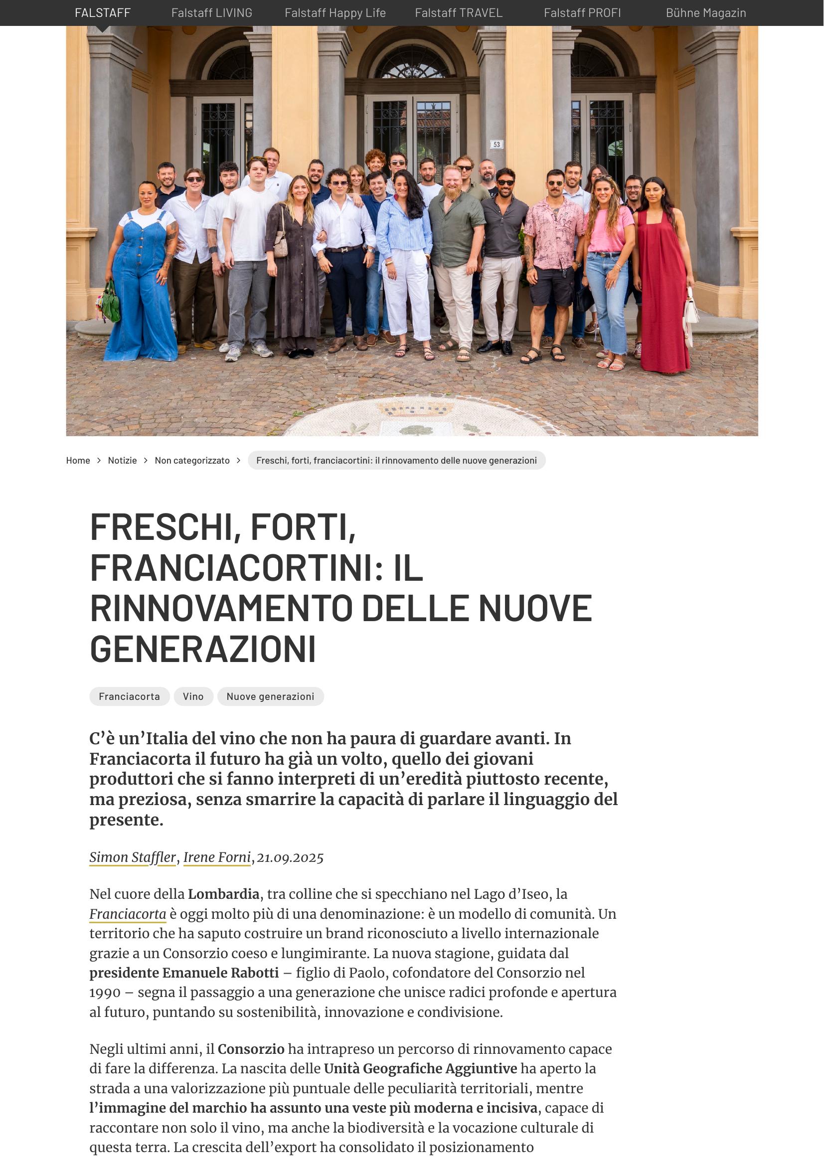 Il rinnovamento delle nuove generazioni